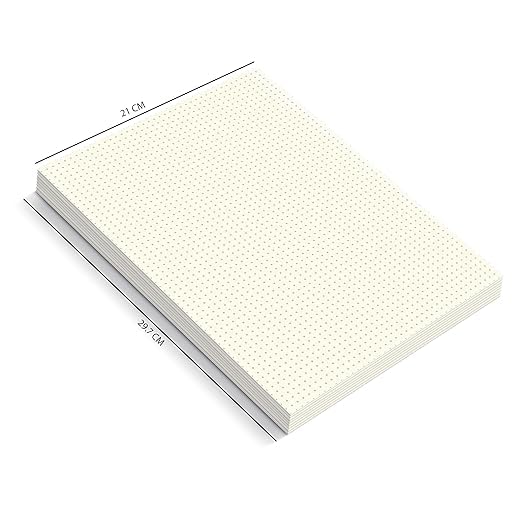 A4 Unpunched Loose Leaf Dot Grid sheets | Grid Paper