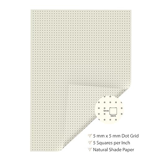 A4 Unpunched Loose Leaf Dot Grid sheets | Grid Paper