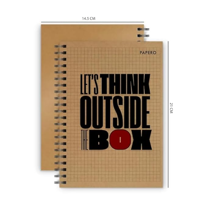A5 Square Grid Notebook | 100 Pages | Design 1 | (Pack of 2)