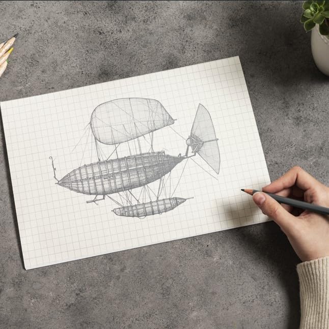 A5 Unpunched Loose Leaf Grid Paper Combo Pack | 5MM Square & Dot Grid Sheets