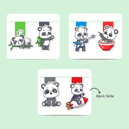 Panda-Themed Magnetic Bookmarks – Pack of 6