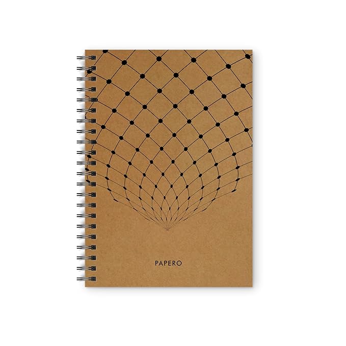 A4 Square and Dot Grid Notebook Combo | 5MM Square Graph Design | (Black 1)