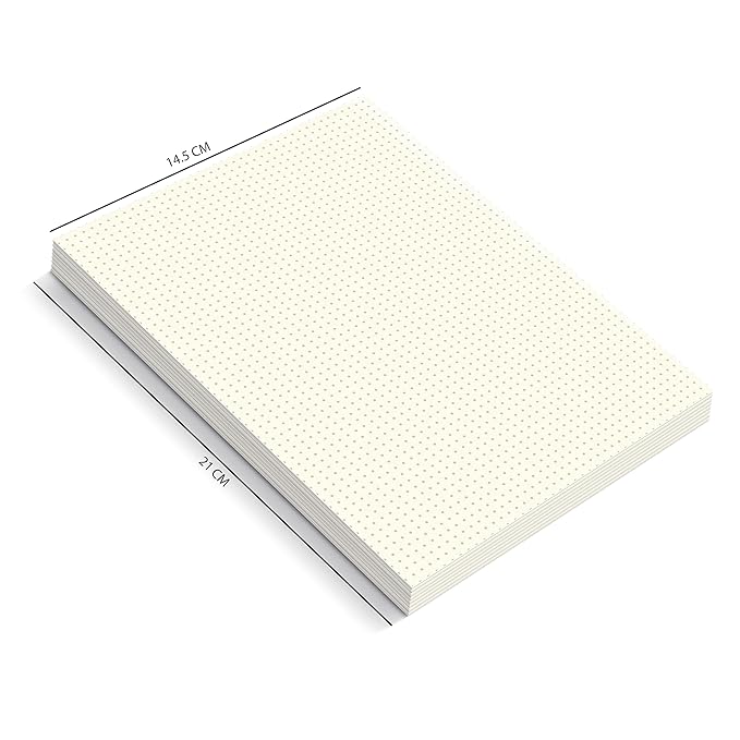 A5 Unpunched Loose Leaf Dot Grid sheets | Grid Paper