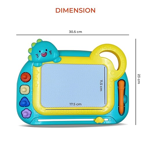 Magic Slate – 2-in-1 Magnetic Erasable Drawing & Writing Board | Educational Doodle Pad Toy for Kids (Green, Pack of 1) | Fun Learning Toy for Boys & Girls Ages 3+