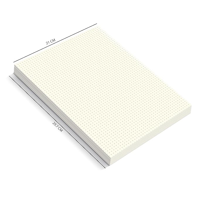 A4 Unpunched Loose Leaf Dot Grid sheets | Grid Paper