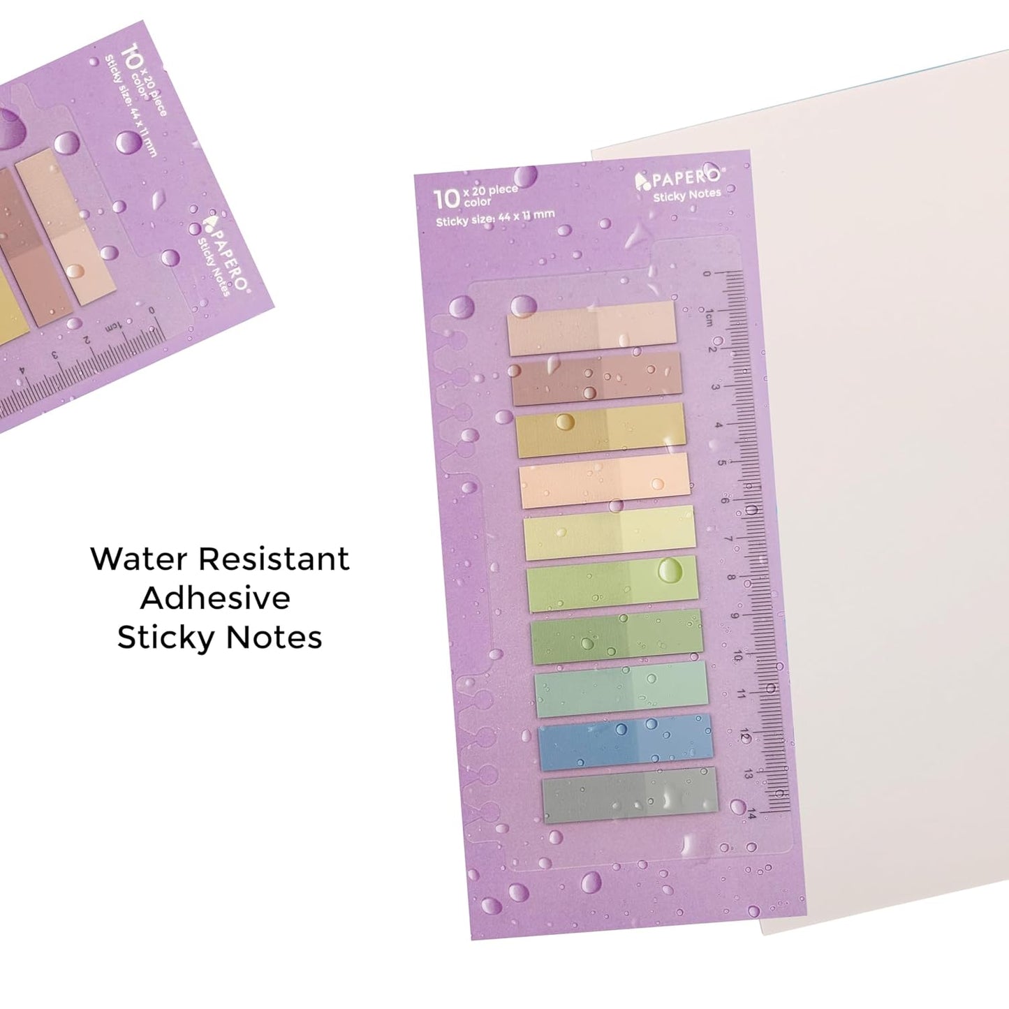Transparent Sticky Book Tabs – 10 Colors
