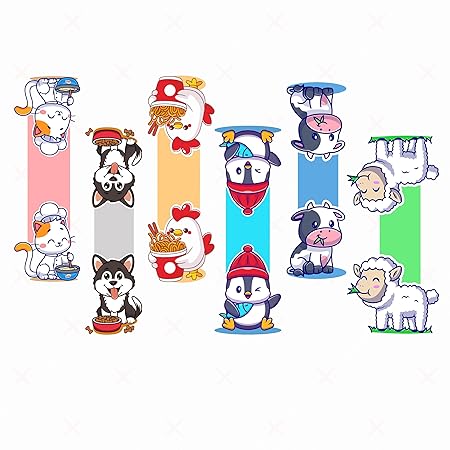 Magnetic Bookmarks | Perfect Gift Magnetic Clips (Pack of 6) | Animals
