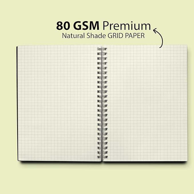 A5 Square Grid Notebook | 100 Pages | Design 5 | (Pack of 2)