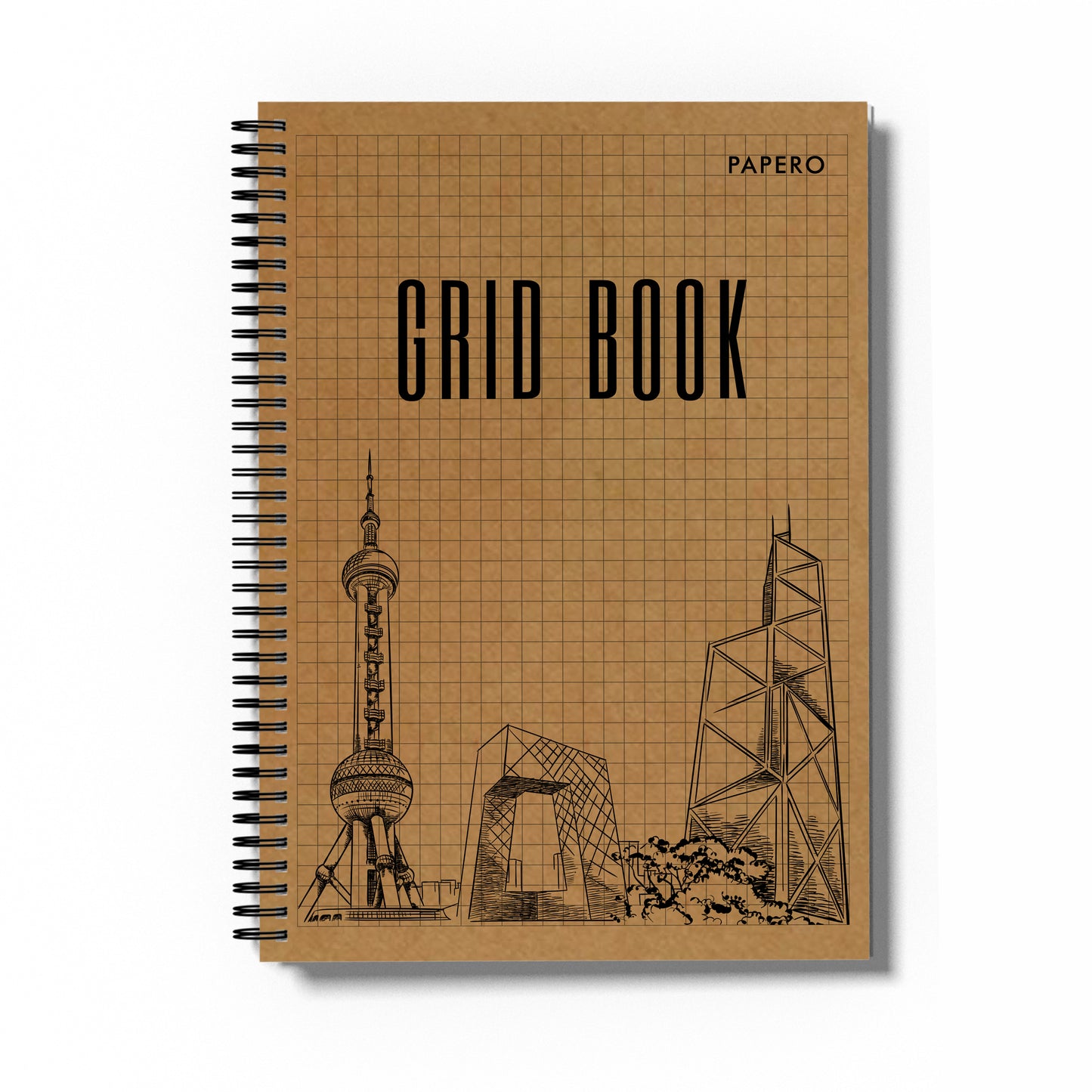 A5 Square Grid Notebook | 100 Pages | Design 1 | (Pack of 3)