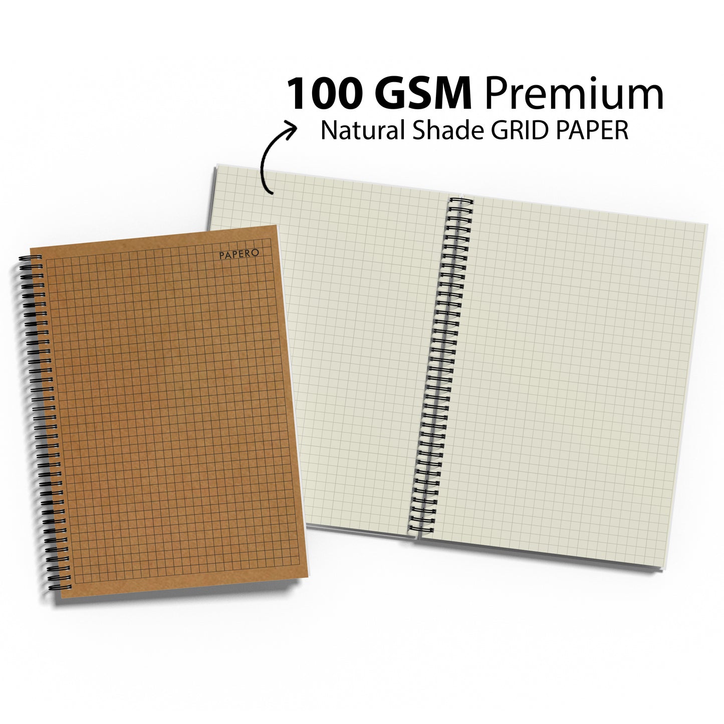 Square Grid Notebook A4 Size | 5MM Square Graph Design | 100 Pages | Grid Book