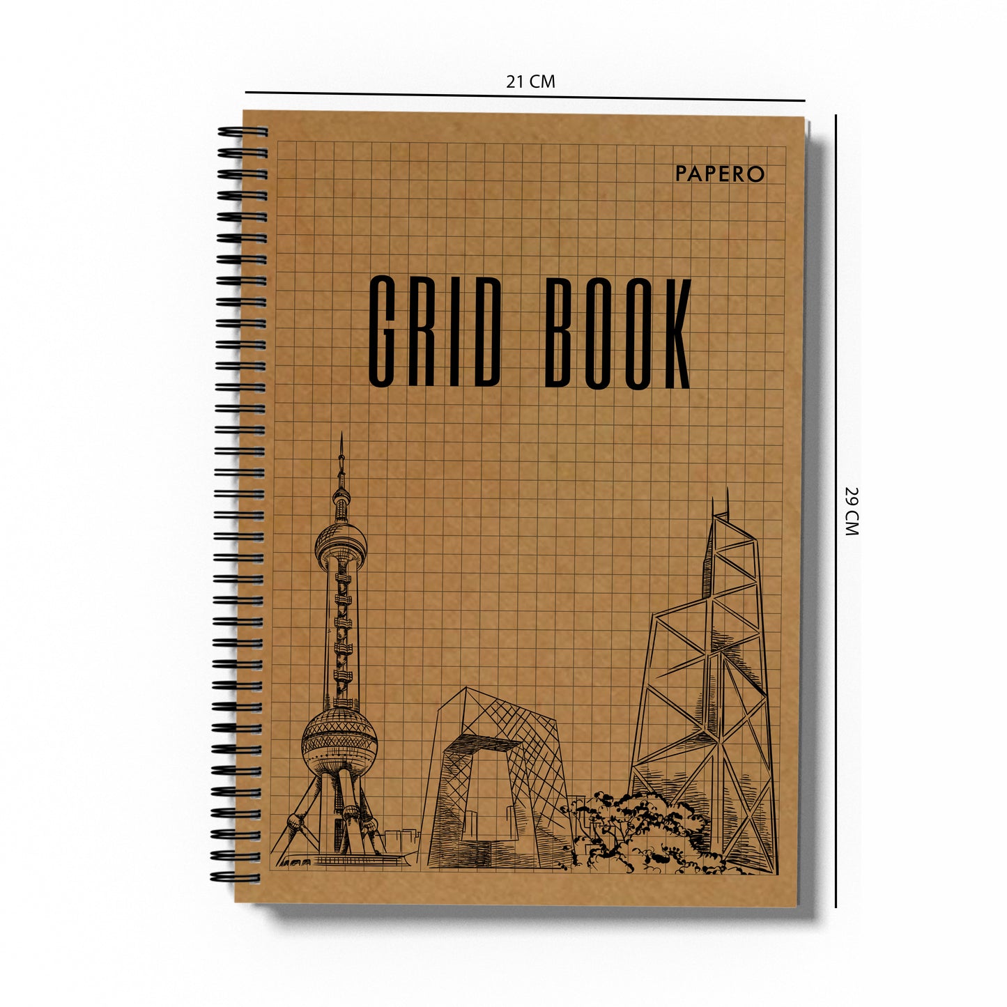 Square Grid Notebook | 5MM Square Graph Design | A4 Size| 100 Pages | Plain Square