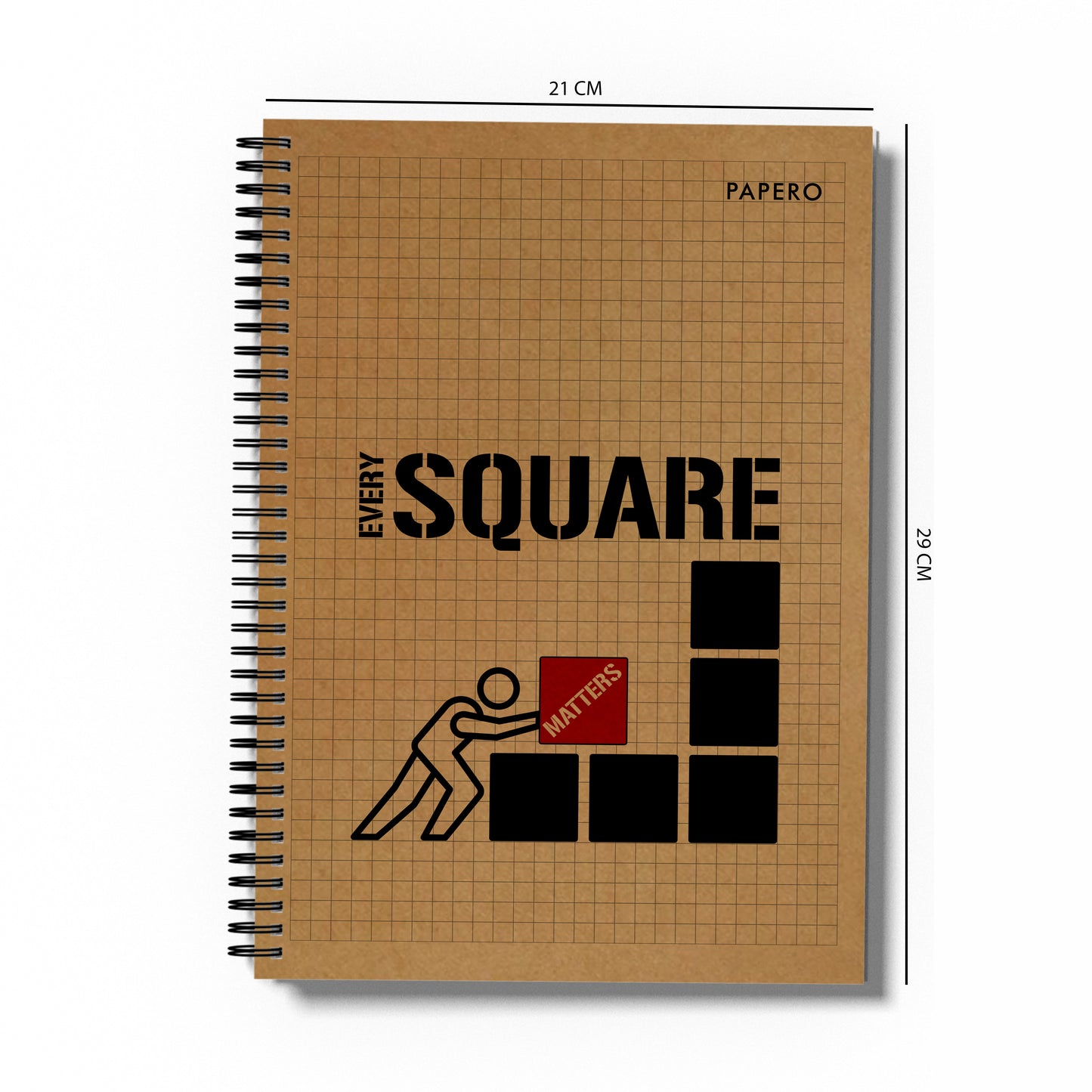 Square Grid Notebook A4 | 5MM Square Graph Design | | 100 Pages | Red (Every Square Matters)