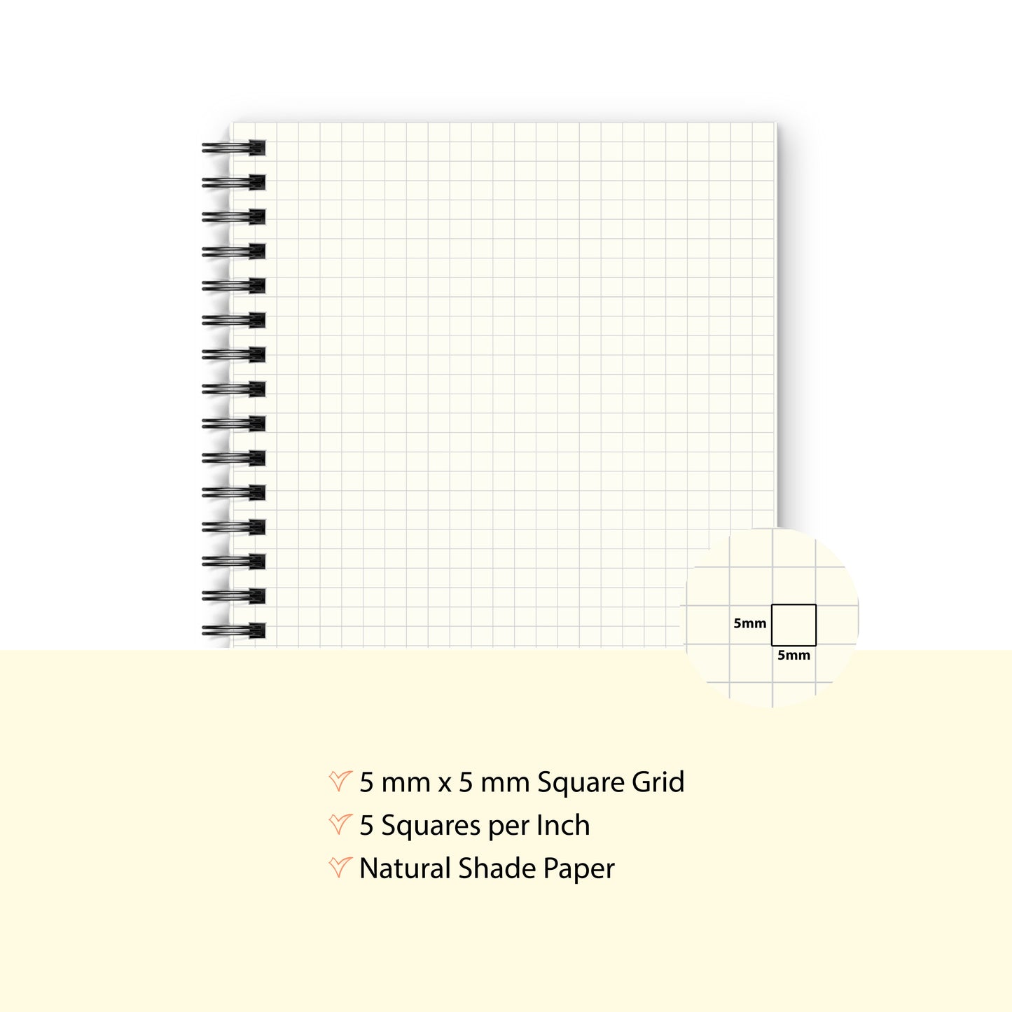 Square Grid Notebook A4 | 5MM Square Graph Design | | 100 Pages | Red (Every Square Matters)