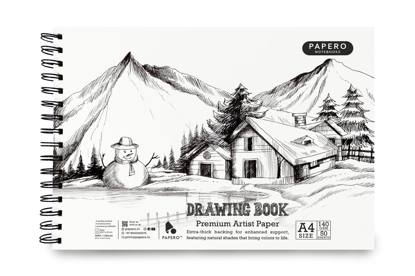 A4 Sketch | Drawing Book | Snow House