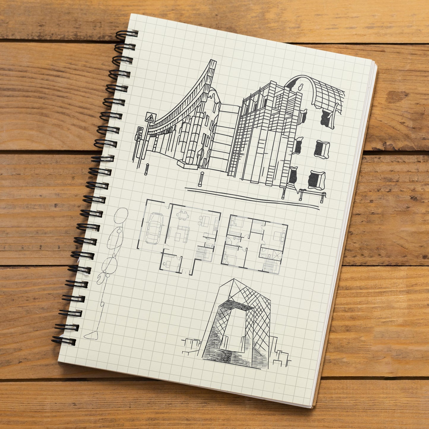 A5 Square Grid Notebook | 100 Pages | (Plain Square)