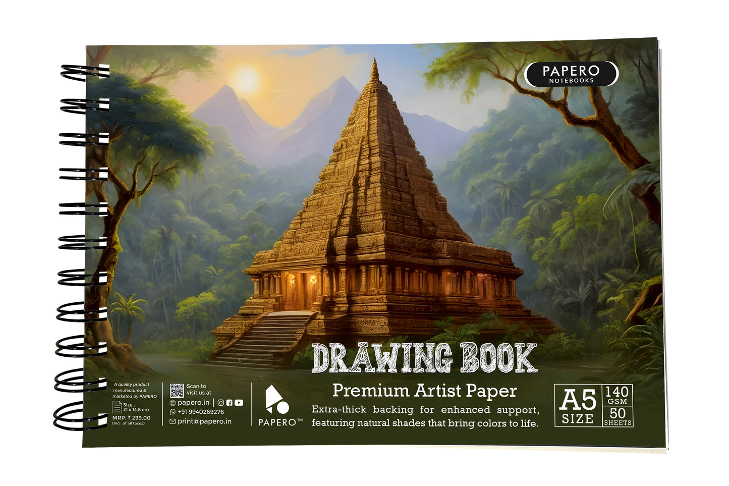 A5 Sketch | Drawing Book | Temple & Lost in Art | Pack of 2