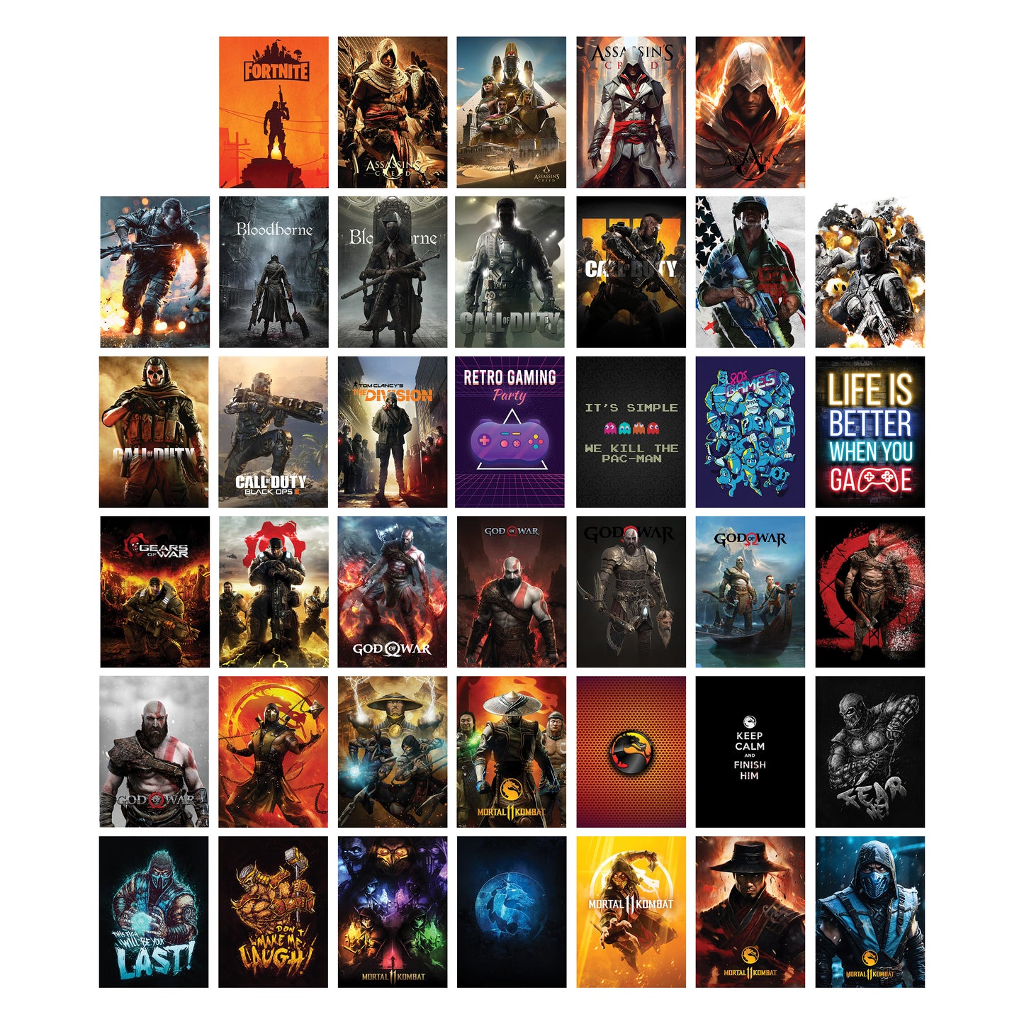 Retro Gaming | A6 Game Series Wall Collage Kit