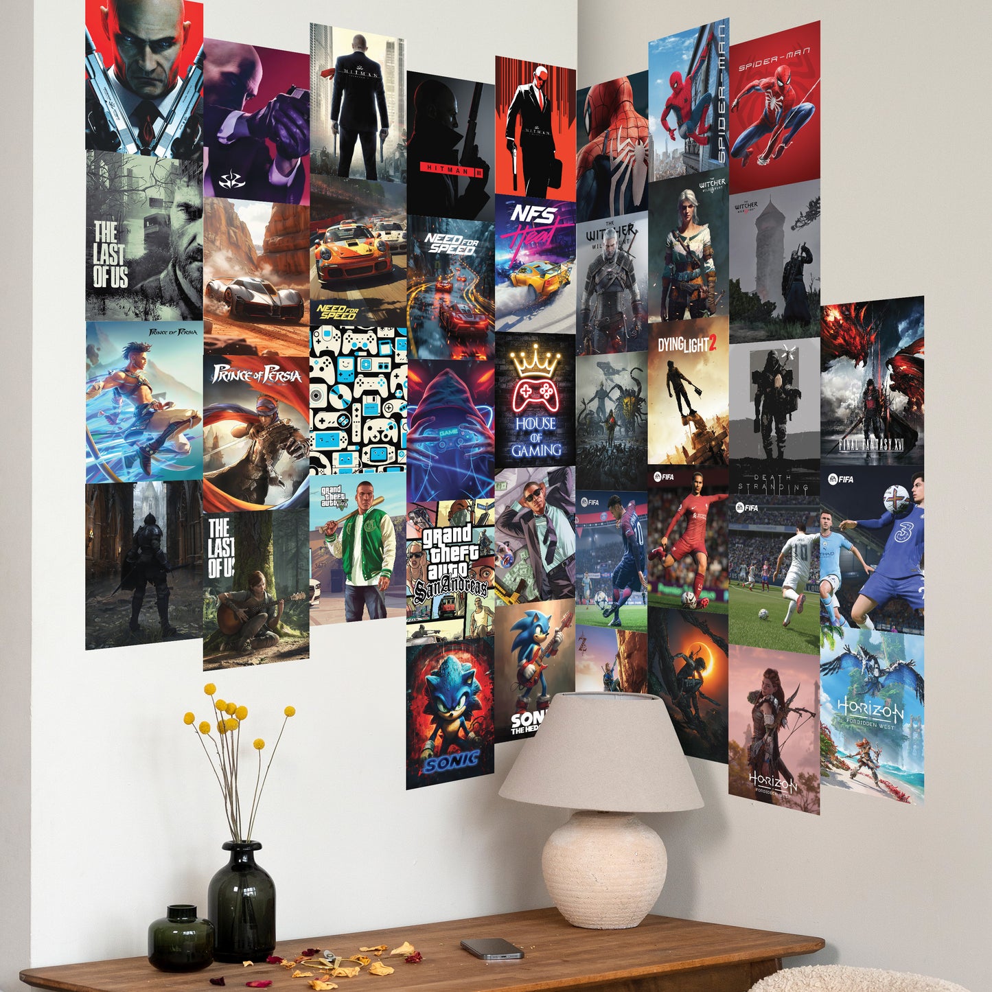 House of Gaming 2 Wall Collage Kit | Set of 40 (A6 Size Posters)