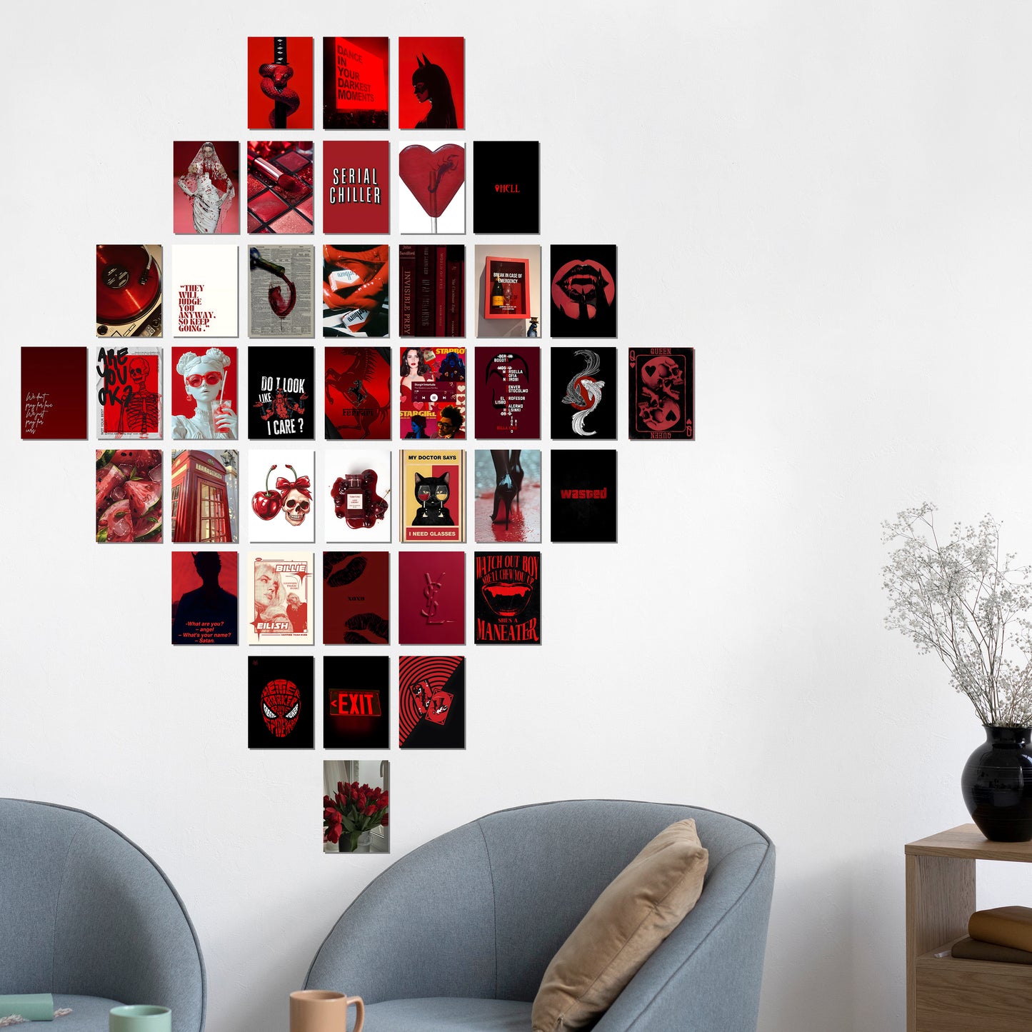 Aesthetic Red Wall Posters