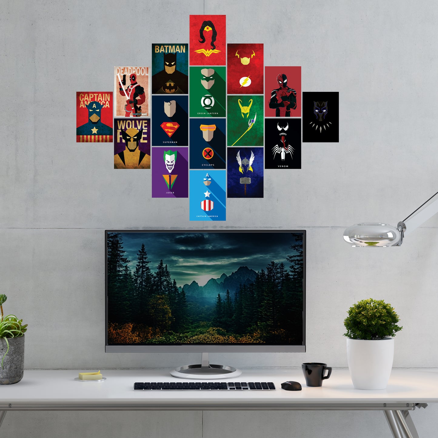 A6 Wall Collage Kit – DC & Marvel Poster Set