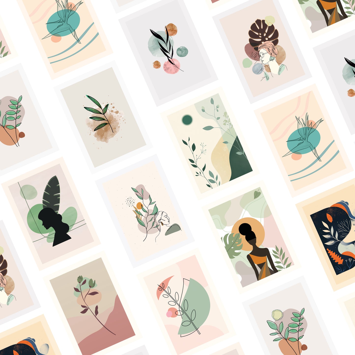 Abstract Plants Wall Posters