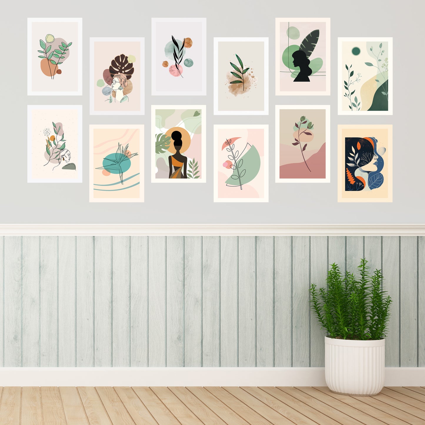 Abstract Plants Wall Posters