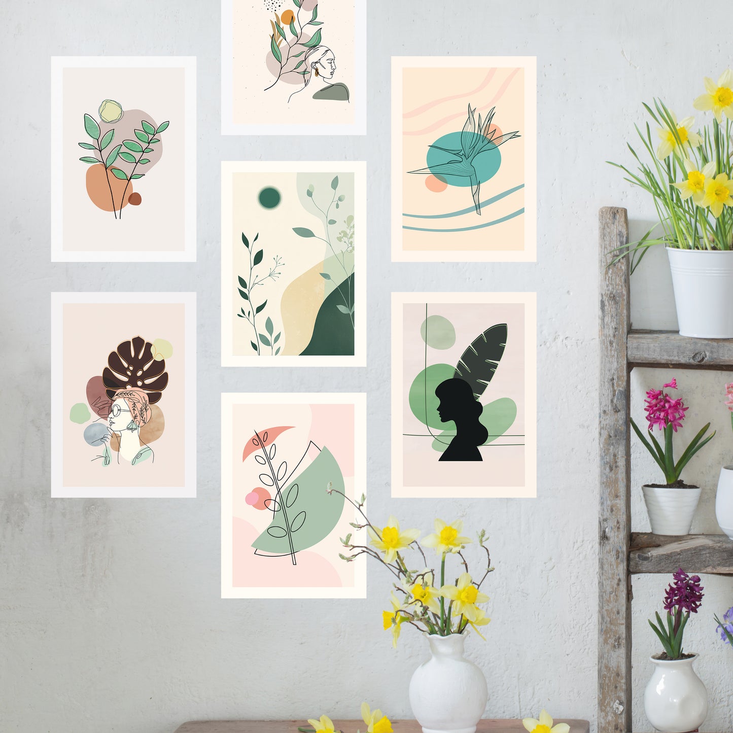 Abstract Plants Wall Posters