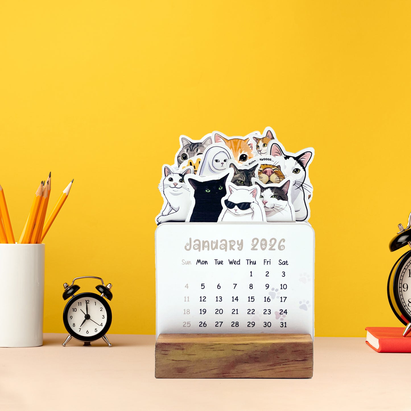 2026 Cute Cat-Meme Desk Calendar
