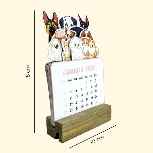 2026 Cute Dog Desk Calendar
