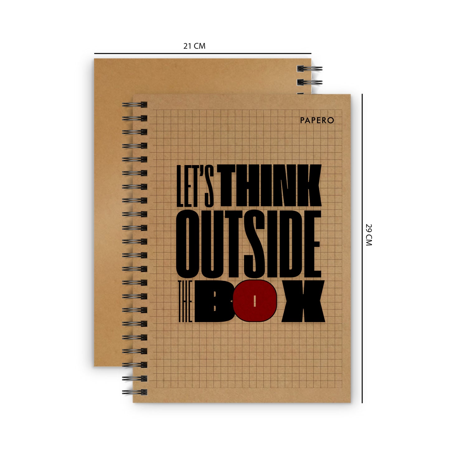 Square Grid Notebook | 5MM Square Graph Design | A4 Size | 100 Pages | Red