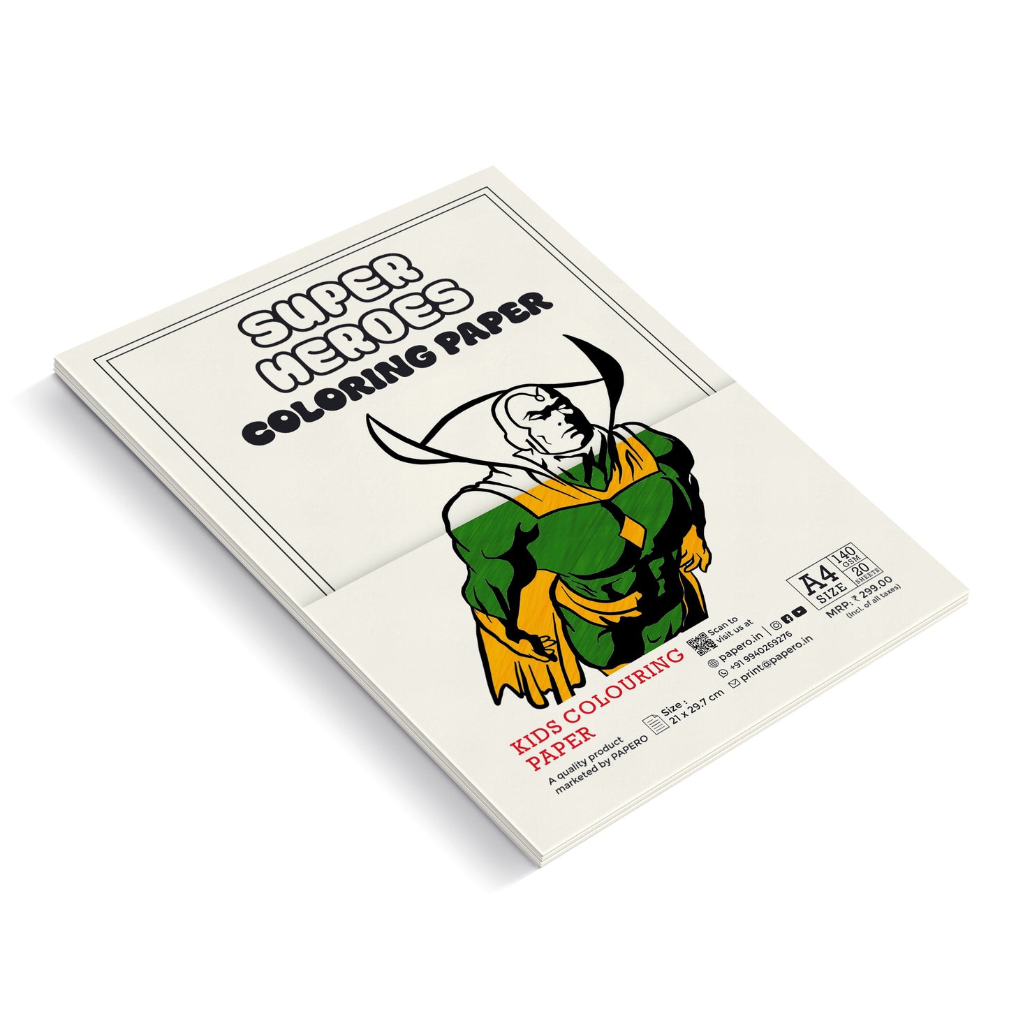 Kids Colouring Paper | Super Heros-Themed Sheets