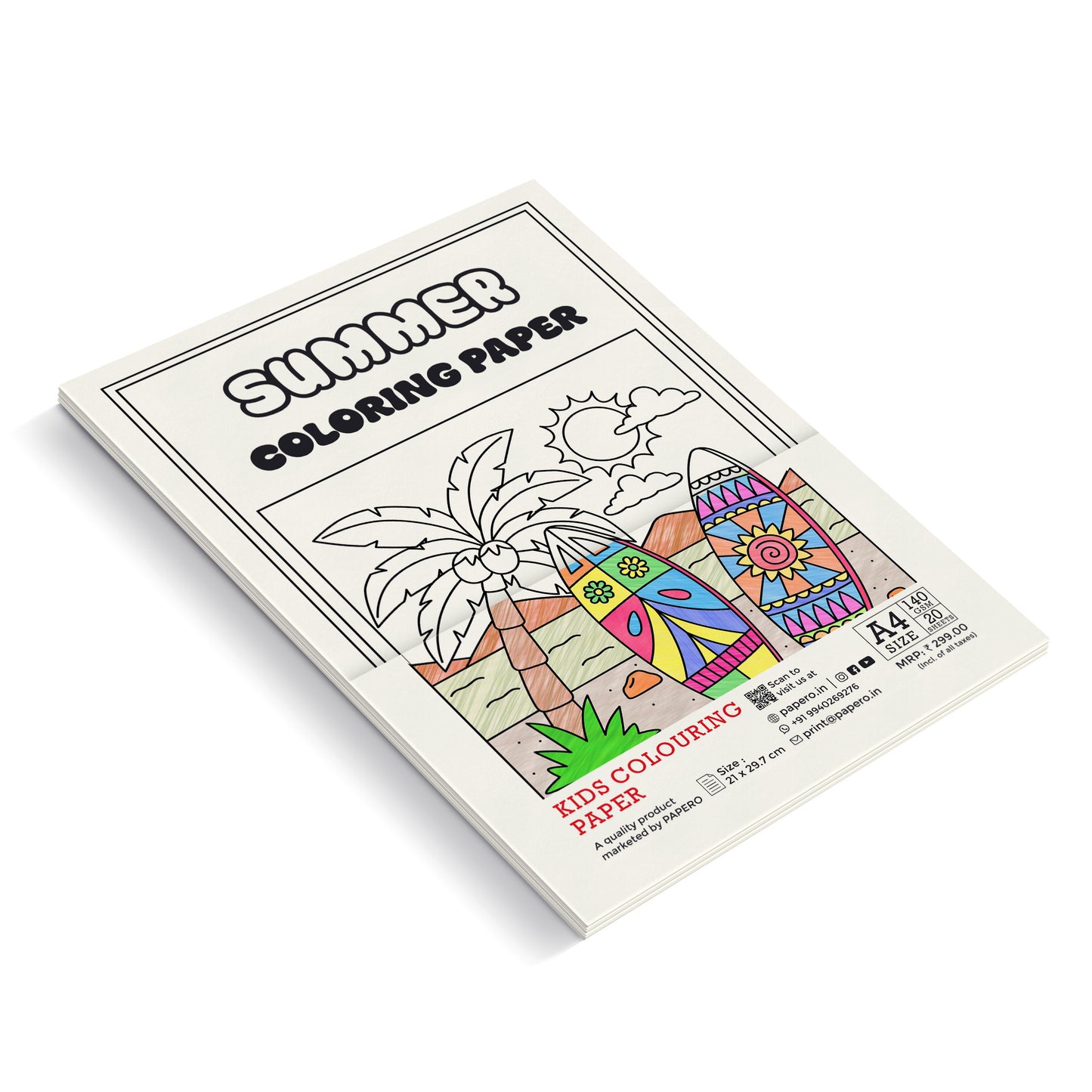 Kids Colouring Paper | Summer-Themed Sheets