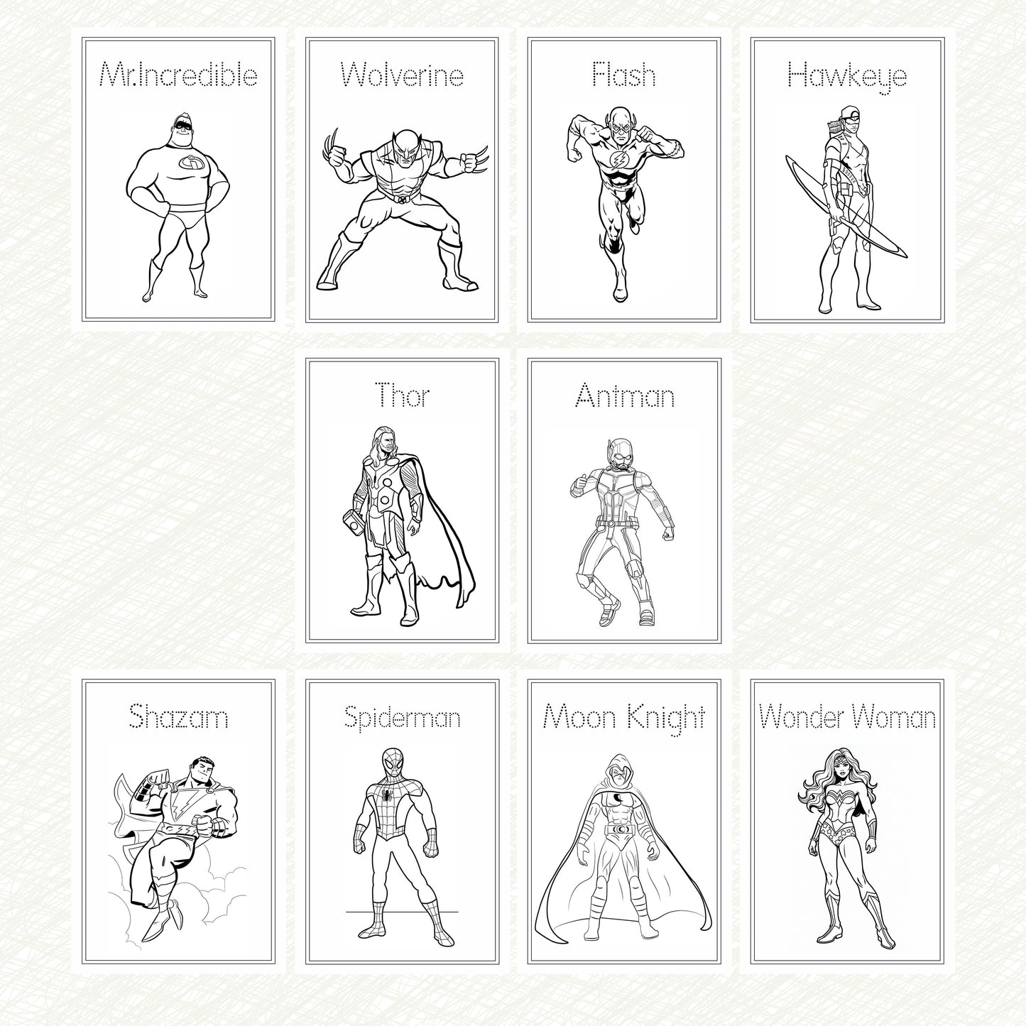 Kids Colouring Paper | Super Heros-Themed Sheets
