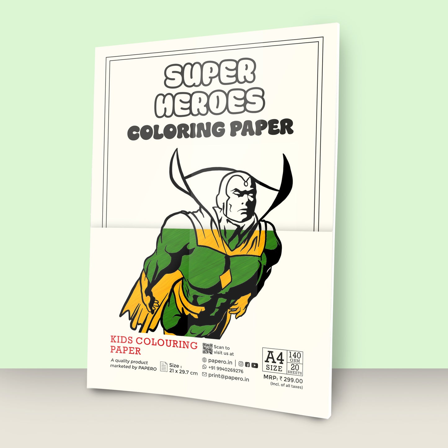 Kids Colouring Paper | Super Heros-Themed Sheets