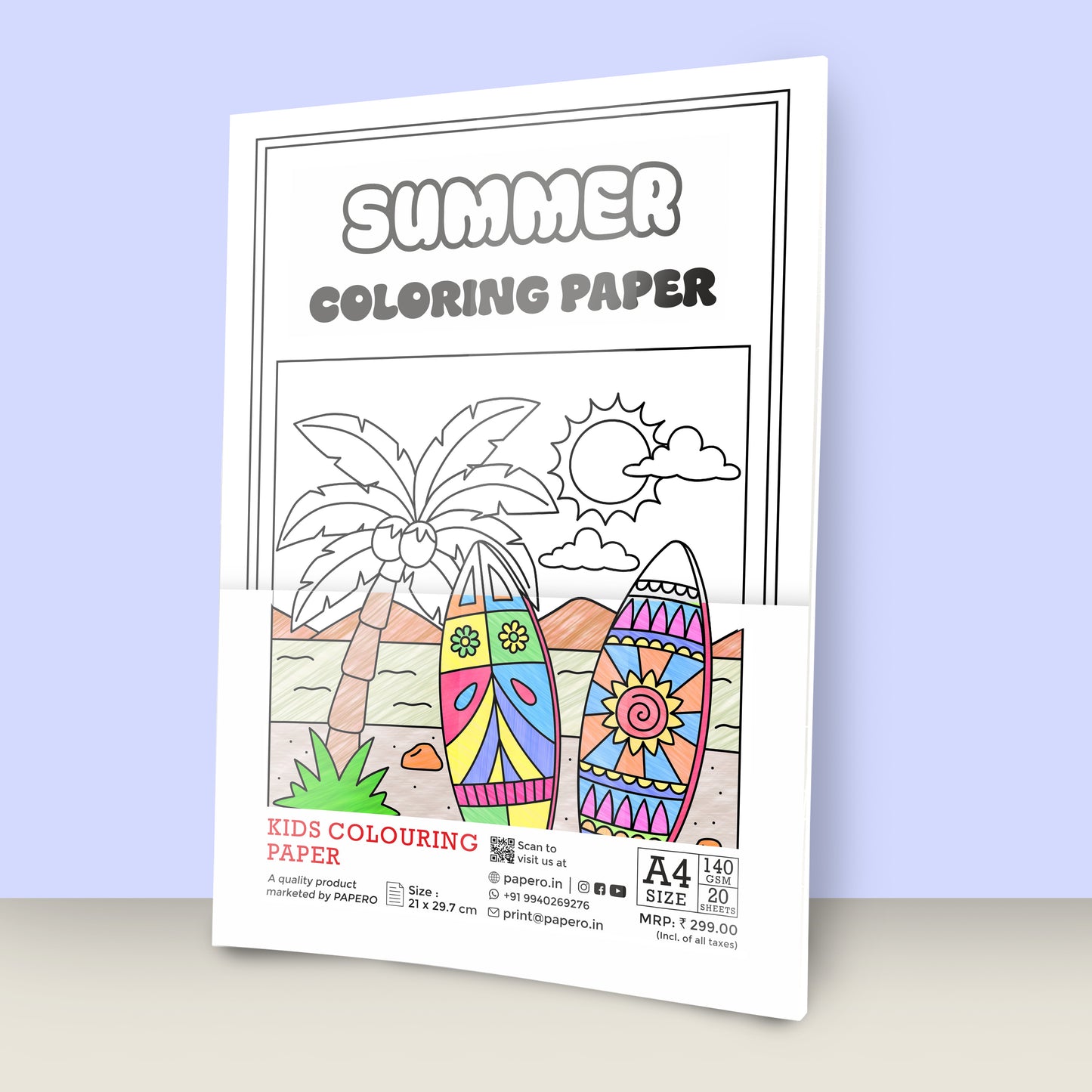 Kids Colouring Paper | Summer-Themed Sheets