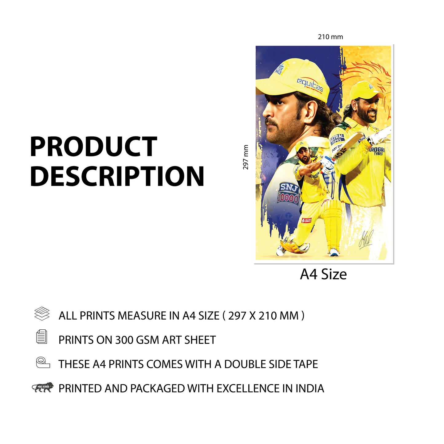 MS Dhoni Wall Posters