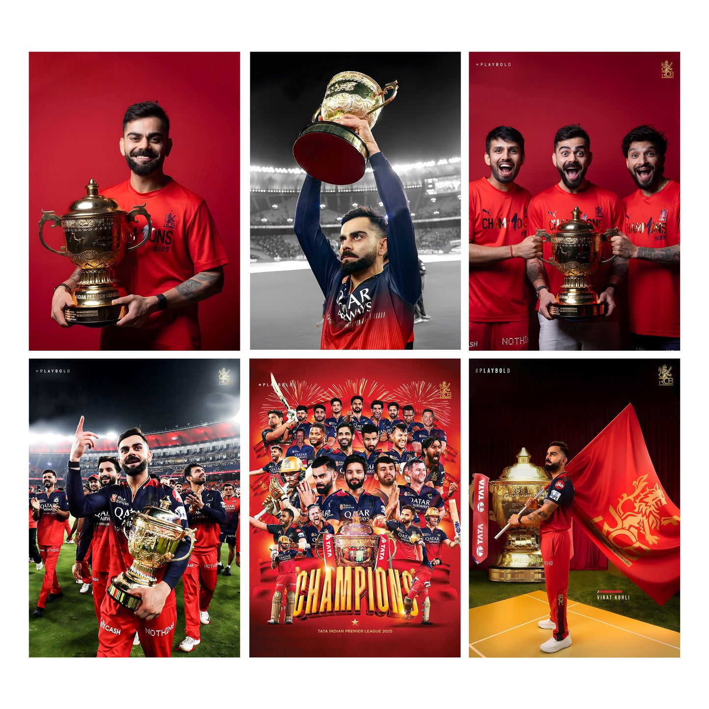 RCB Champions Wall Posters