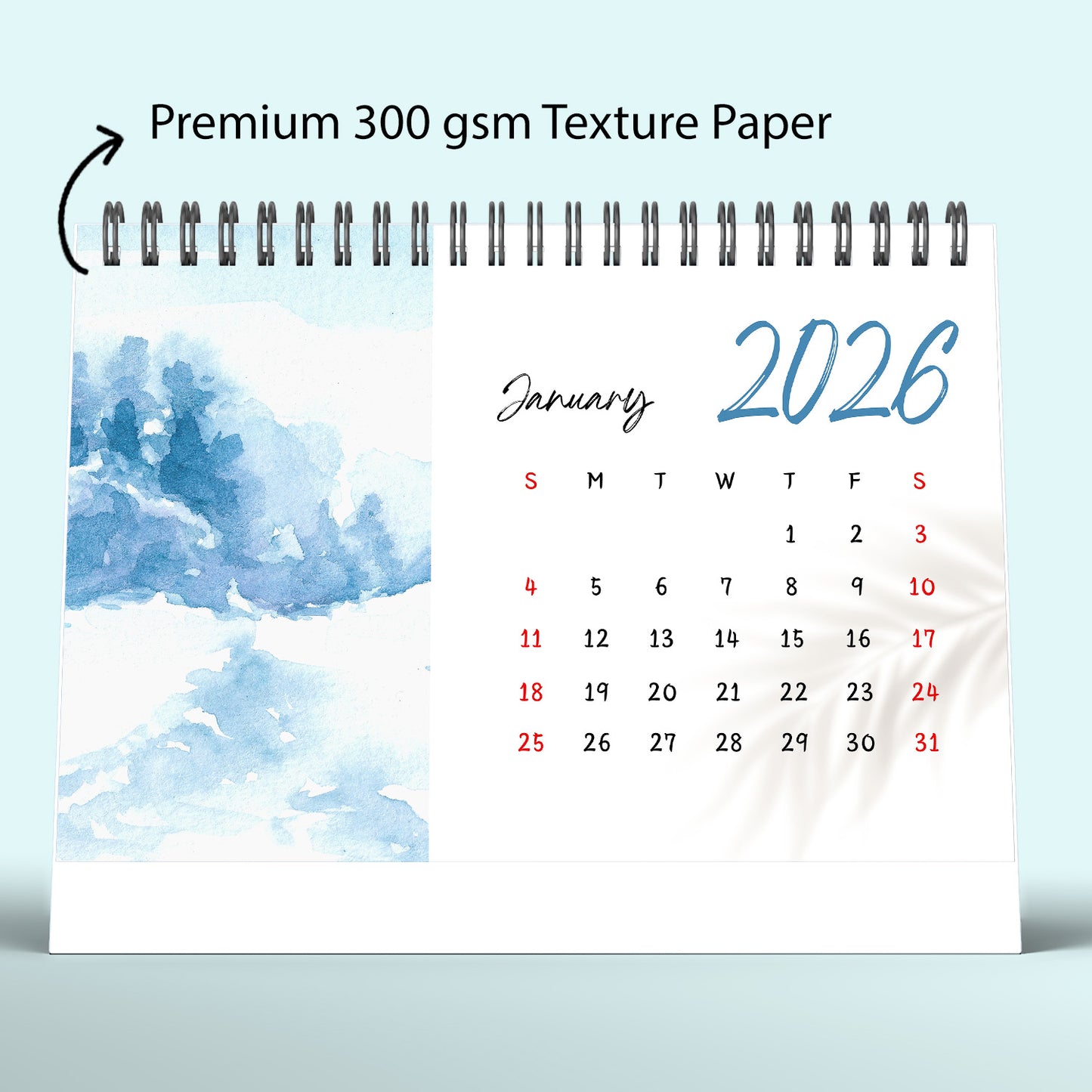 Premium A5 Desk Calendar 2026