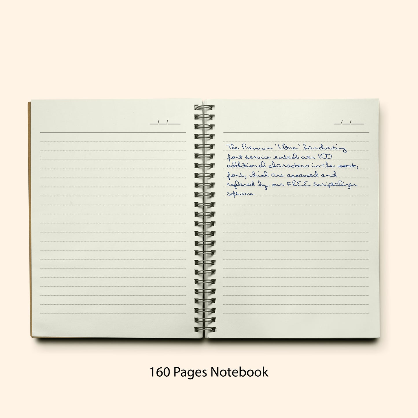 A5 Millboard Ruled Notebook | Beige