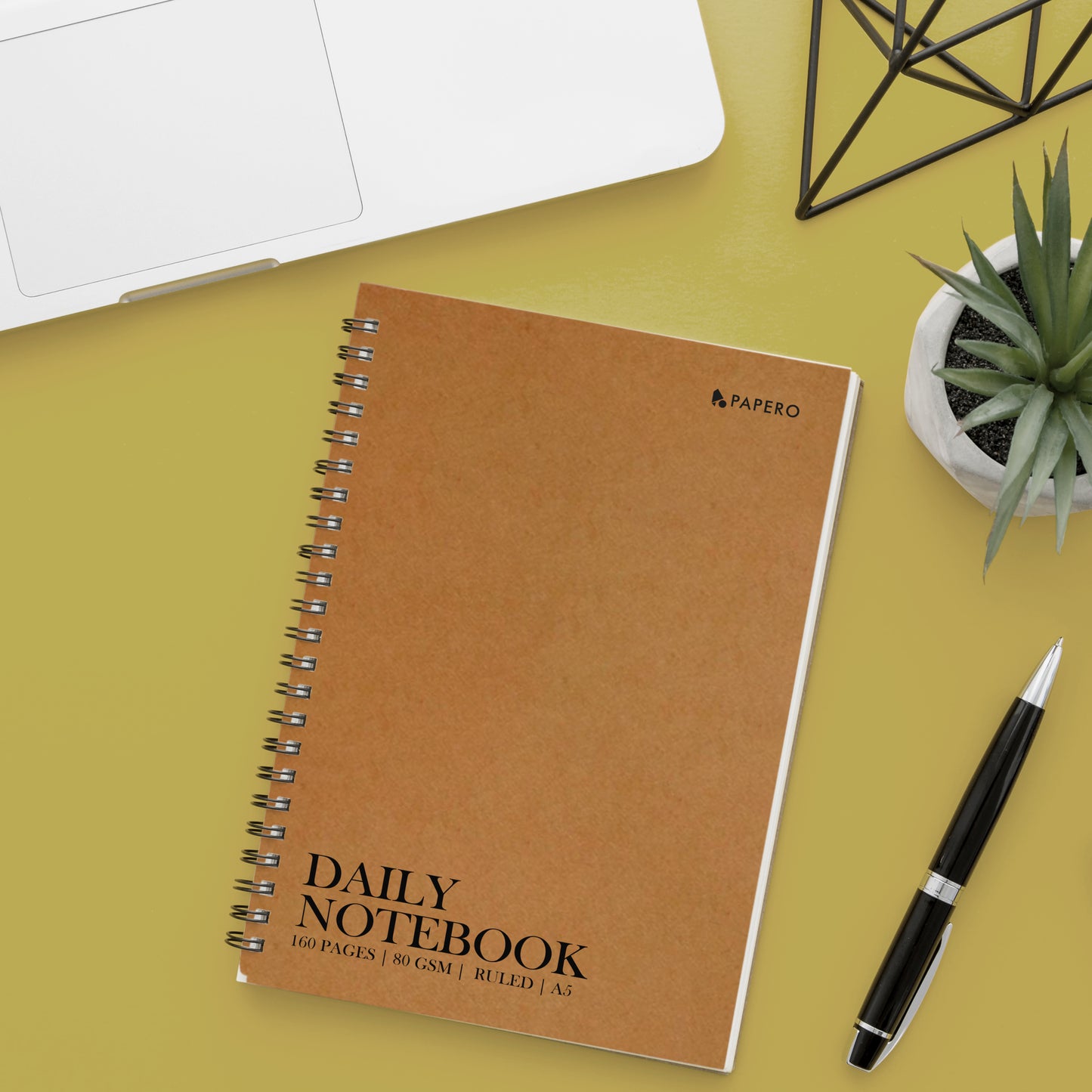 A5 Millboard Ruled Notebook | Beige