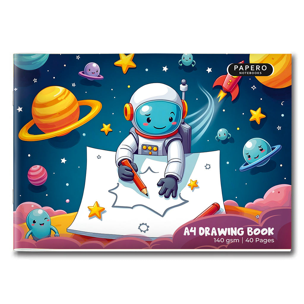 A4 Drawing Book for Kids | Space Theme