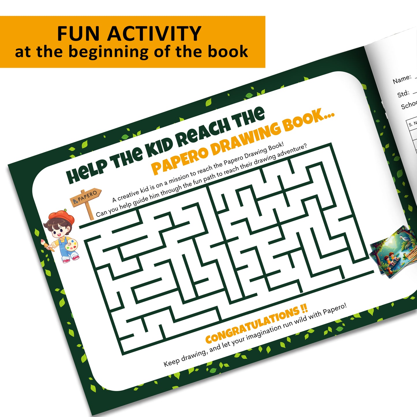 A4 Drawing Book for Kids | Jungle Theme