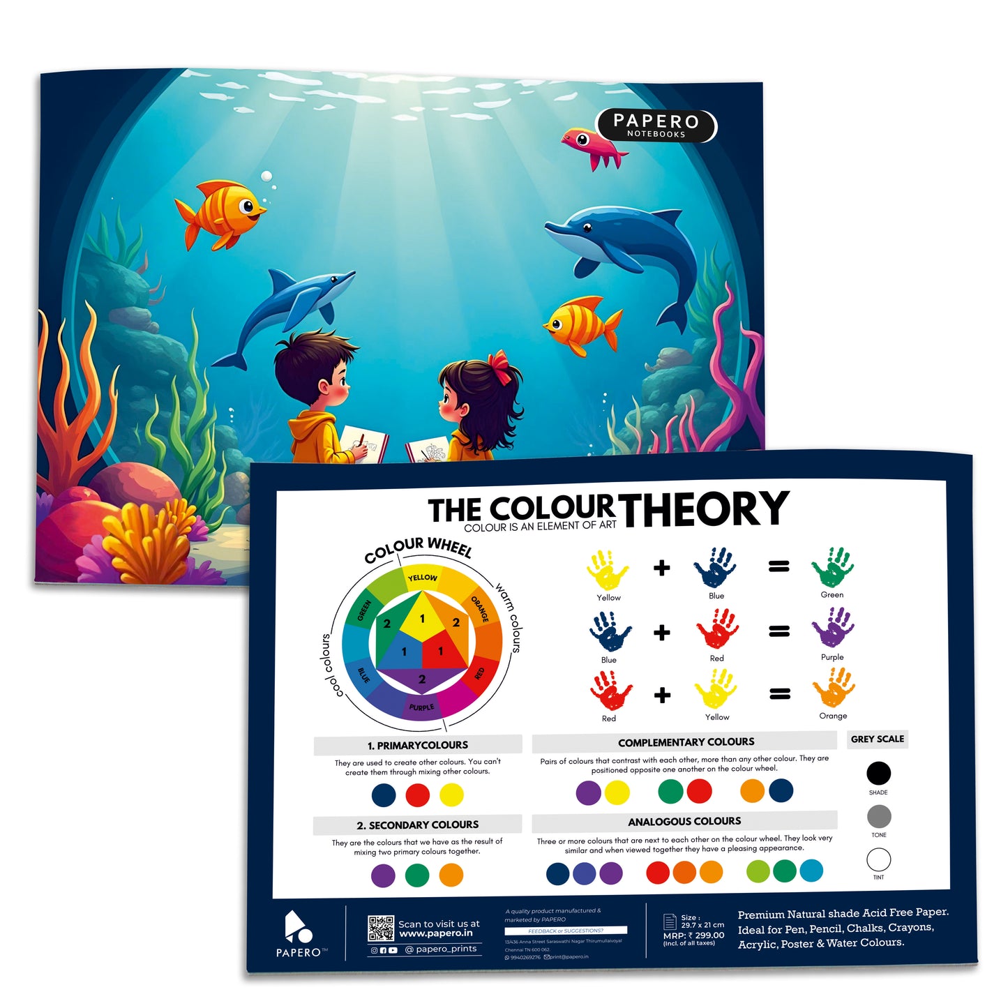 A4 Drawing Book for Kids | Aquarium Theme