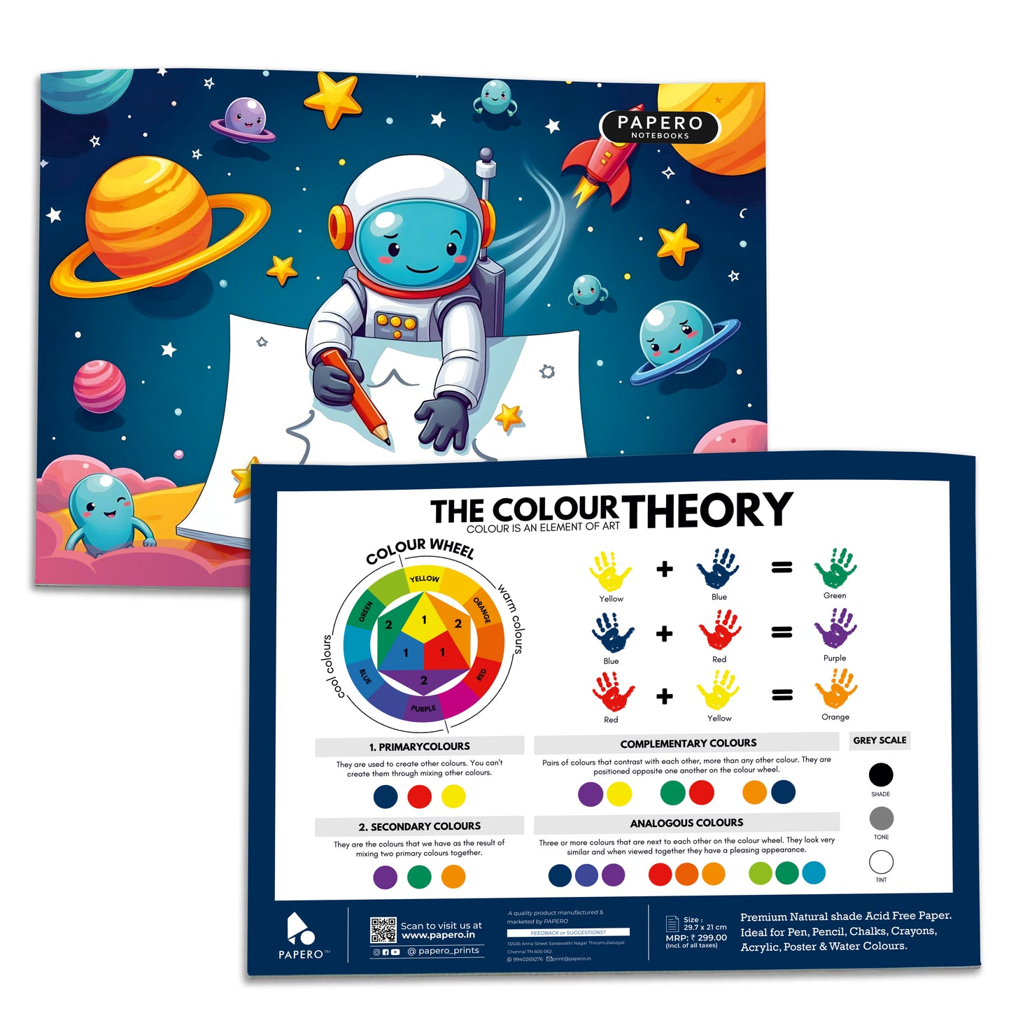 A4 Drawing Book for Kids | Space Theme