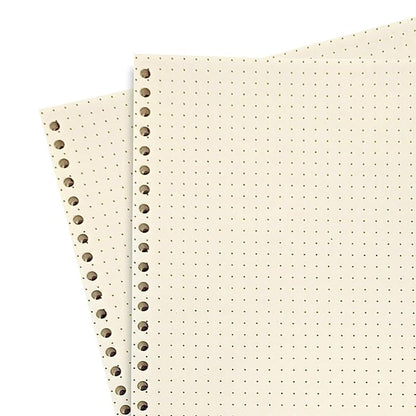 A5 Punched Loose Leaf Dot Grid Sheet/Paper | 80 GSM | 100 Sheets | (21 x 14.5 cm)