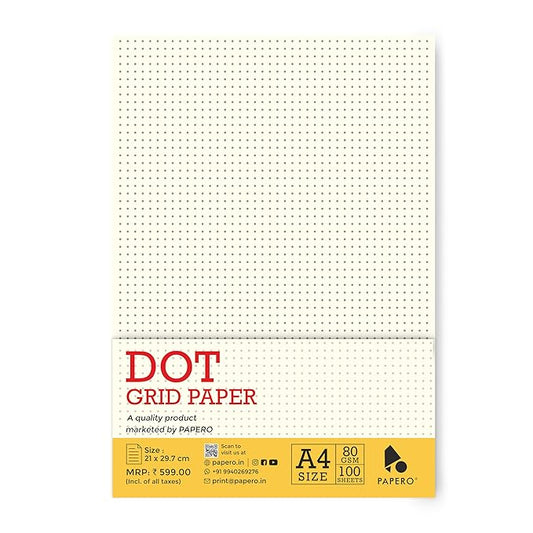 A4 Unpunched Loose Leaf Dot Grid sheets | Grid Paper