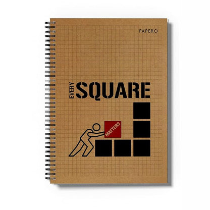 A4 Square and Dot Grid Notebook Combo | 5MM Square Graph Design | (Black 1)