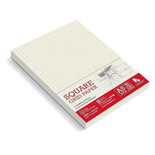 A5 Unpunched Loose Leaf Square Grid Sheet | Grid Paper
