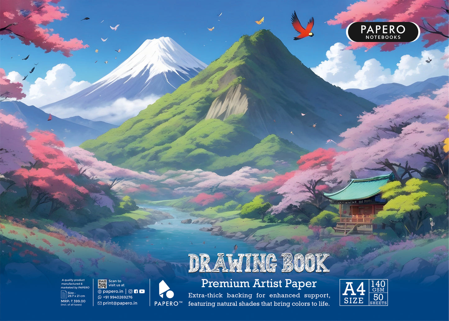 A4 Sketch Book – 140 GSM (Green paradise)