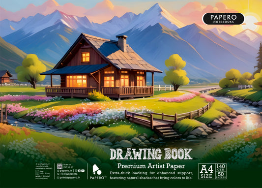 A4 Sketch Book – 140 GSM (Wood House)